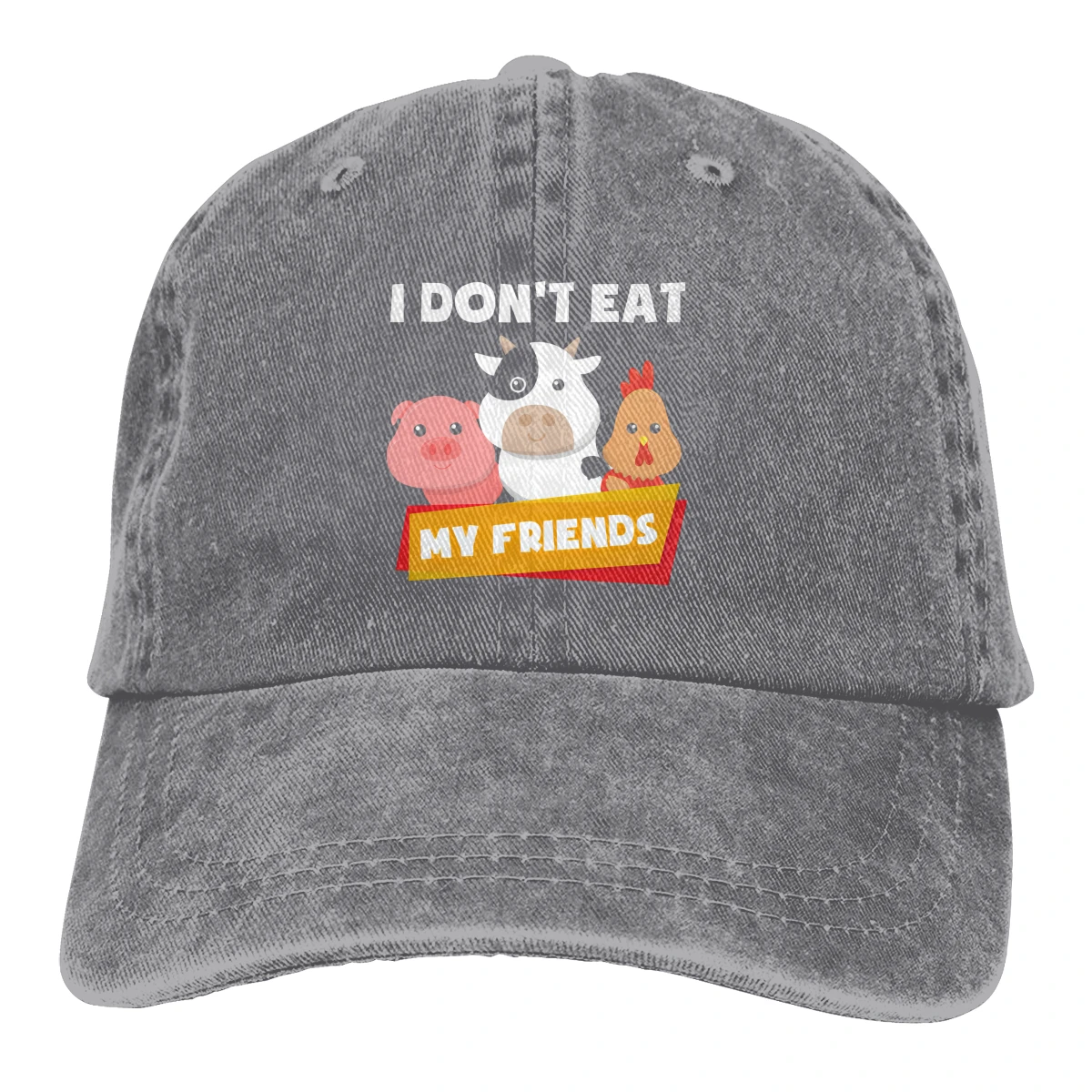 I Don't Eat My Friends Vegetarian Hats for Men Women Adjustable Sun Hats Vintage Trucker Hat
I Don't Eat My Friends Vegetarian Hats for Men Women Adjustable Sun Hats Vintage Trucker Hat