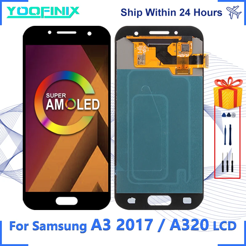 4.7" Original For Samsung Galaxy A3 2017 Display Touch Screen Digitizer Replacement Parts For A320F/DS A320F A320 LCD Display
4.7" Original For Samsung Galaxy A3 2017 Display Touch Screen Digitizer Replacement Parts For A320F/DS A320F A320 LCD Display