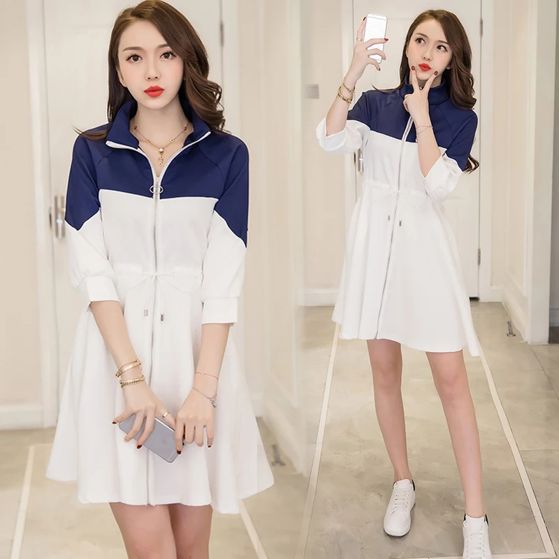 Spring and Autumn New Style French Long Splicing Dress Loose Large Size Slim Sports and Leisure Dress
Spring and Autumn New Style French Long Splicing Dress Loose Large Size Slim Sports and Leisure Dress
