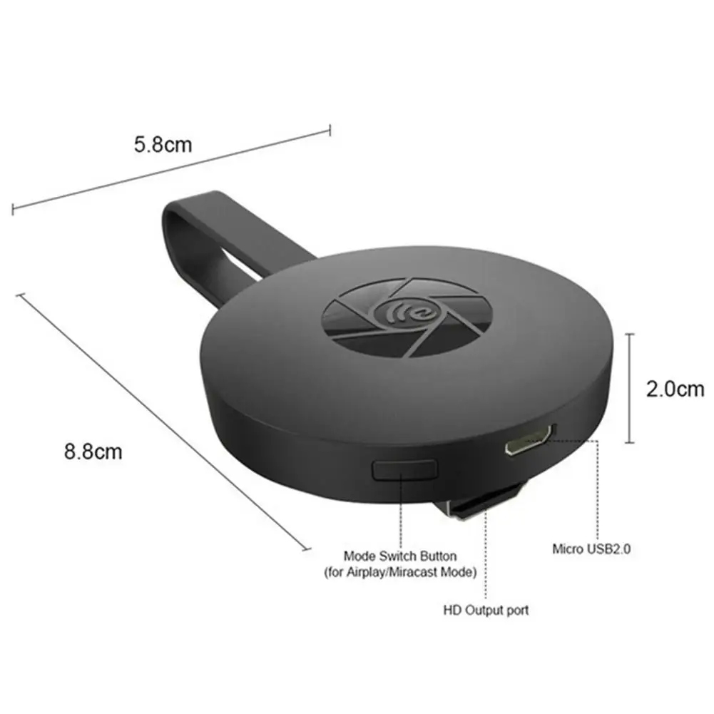 WiFi Wireless Display Dongle Adapter Portable TV Receiver 2.4G WiFi 1080P Airplay Dongle Mirroring Screen Miracast Support
WiFi Wireless Display Dongle Adapter Portable TV Receiver 2.4G WiFi 1080P Airplay Dongle Mirroring Screen Miracast Support