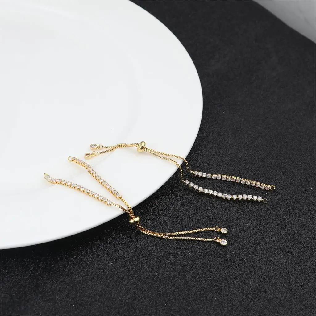 DoreenBeads Copper Slider/Slide Extender Chain Adjustable Rhinestone DIY Making Bracelets Women Jewelry Findings 12.5cm long,1PC
DoreenBeads Copper Slider/Slide Extender Chain Adjustable Rhinestone DIY Making Bracelets Women Jewelry Findings 12.5cm long,1PC