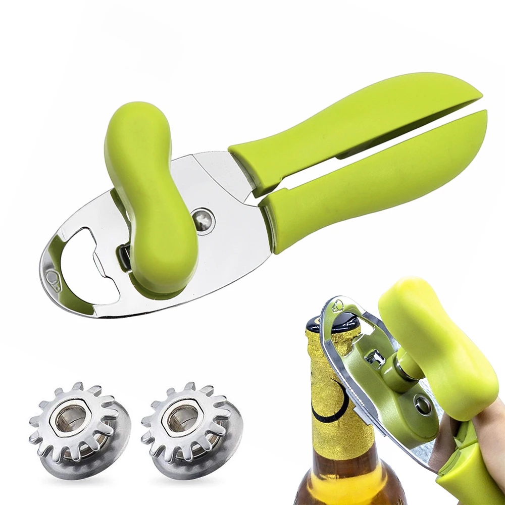 Hand Held Can Opener Stainless Steel Professional Bottle Opener Handheld Bottle Tin Opener with Wheel Knives Kitchen Tools
Hand Held Can Opener Stainless Steel Professional Bottle Opener Handheld Bottle Tin Opener with Wheel Knives Kitchen Tools