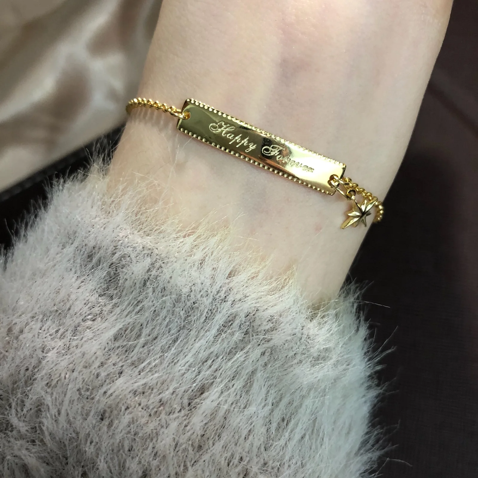 Women Jewelry Titanium Bar Star Chain Charm Bracelets Gifts Gown Sweet Boho Trendy INS OL Simply Japan Korea | Украшения и