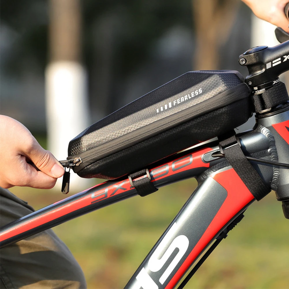 Bicycle Storage Bag Front Frame Bag Phone Holder Hook and Loop Fastener Pouch Reflective Design MTB Cycling Equipment Shipping
Bicycle Storage Bag Front Frame Bag Phone Holder Hook and Loop Fastener Pouch Reflective Design MTB Cycling Equipment Shipping