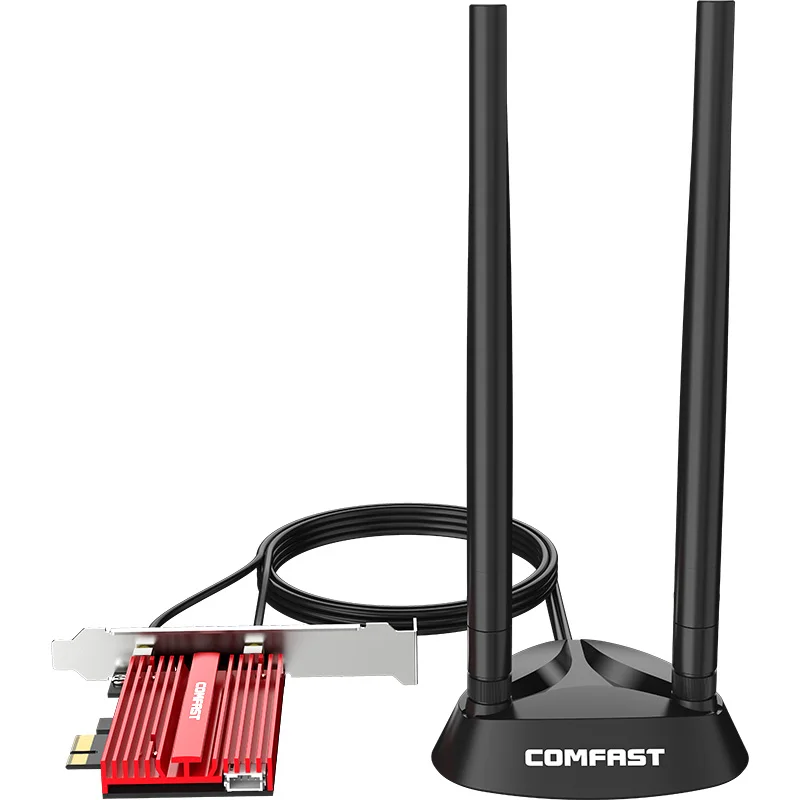 Comfast Dual band 3000Mbps Wifi 6 AX200NGW PCI-E 1X Wireless Adapter 2.4G/5Ghz 802.11ac/ax Bluetooth 5.0 For Win10 Network Card
Comfast Dual band 3000Mbps Wifi 6 AX200NGW PCI-E 1X Wireless Adapter 2.4G/5Ghz 802.11ac/ax Bluetooth 5.0 For Win10 Network Card