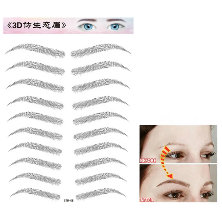 1 Pcs 3D Hair Like Eyebrows Makeup Waterproof Eyebrow Tattoo Sticker Long Lasting Natural Fake Eyebrow Lamination Cosmetics ST08
1 Pcs 3D Hair Like Eyebrows Makeup Waterproof Eyebrow Tattoo Sticker Long Lasting Natural Fake Eyebrow Lamination Cosmetics ST08