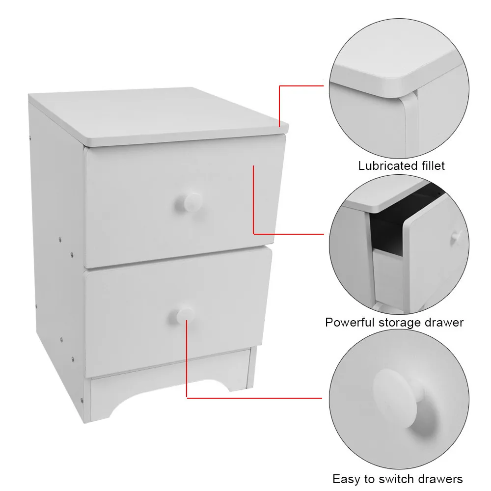 White Nightstand with 2 Drawers Wooden Bedside Locker Bedroom Organier Cabinet Mini Bedside Table Economical Home Furniture
White Nightstand with 2 Drawers Wooden Bedside Locker Bedroom Organier Cabinet Mini Bedside Table Economical Home Furniture