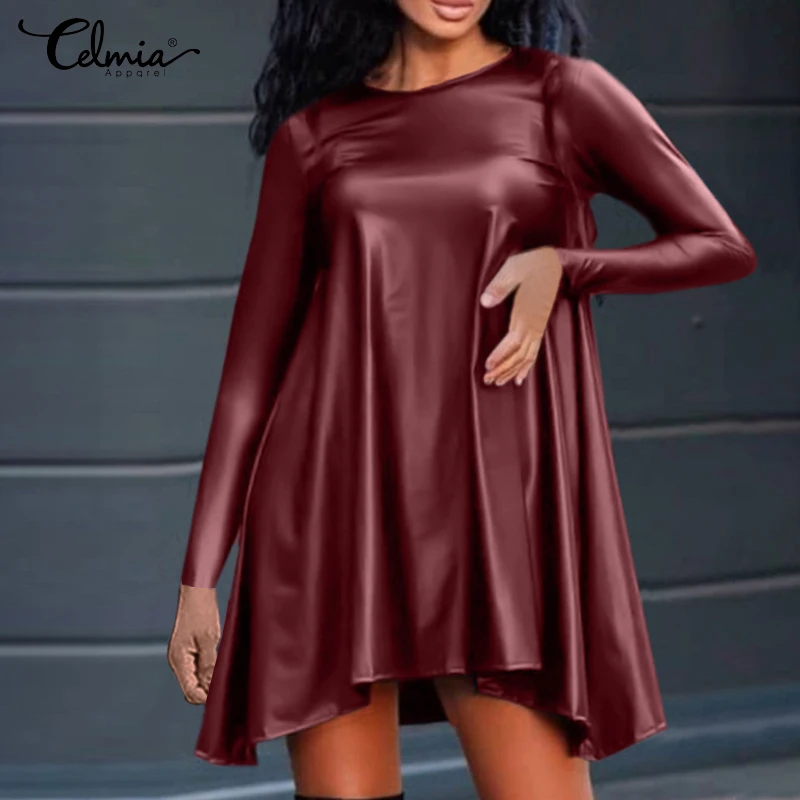 Винтажное мини-платье Celmia из искусственной кожи, модное женское Повседневное платье с круглым вырезом и длинным рукавом, вечерние платья, о...
Винтажное мини-платье Celmia из искусственной кожи, модное женское Повседневное платье с круглым вырезом и длинным рукавом, вечерние платья, о...