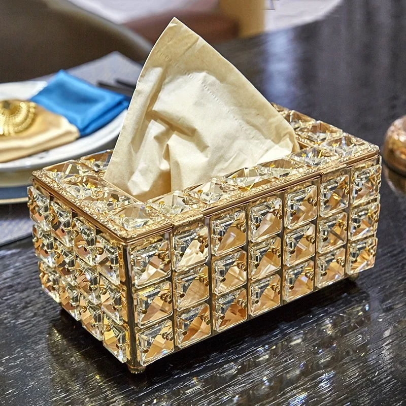 European Style Ins Tissue Box Pumping Box Crystal Home Creative Living Room Desktop Storage Box Bathroom Accessories
European Style Ins Tissue Box Pumping Box Crystal Home Creative Living Room Desktop Storage Box Bathroom Accessories