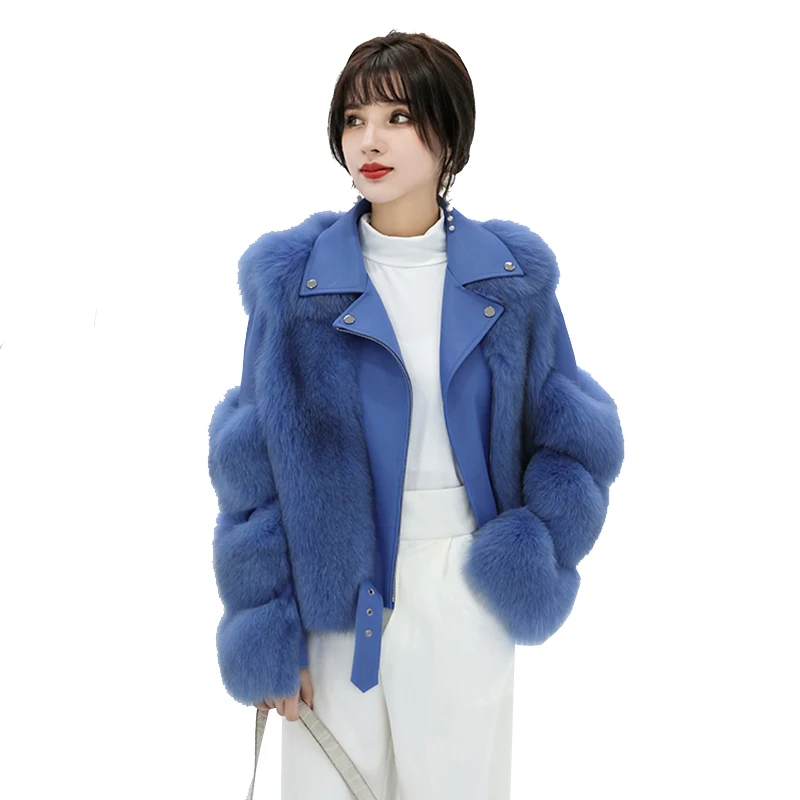 Winter Real Fox Fur Jacket Female100% Genuine Sheepskin Leather Jackets Woman Short Natural Fox Fur Jackets Overcome
Winter Real Fox Fur Jacket Female100% Genuine Sheepskin Leather Jackets Woman Short Natural Fox Fur Jackets Overcome