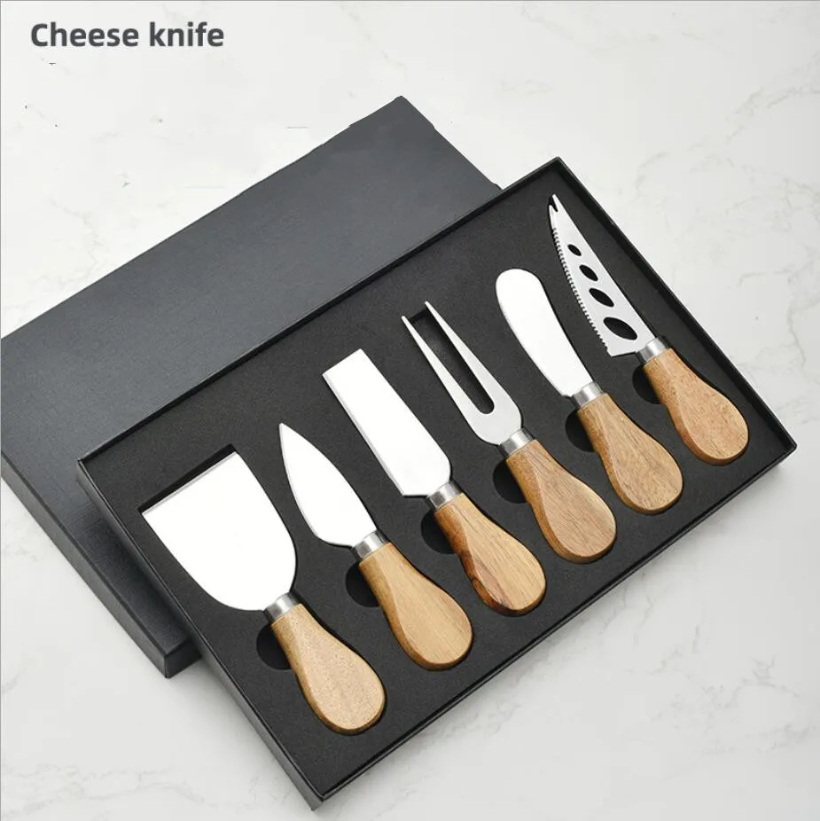 6-Piece Cheese Knives Gift Set, Stainless Steel Cheese Knife Collection with Wood Handles,with Cheese Slicer Cheese Cutter Chees
6-Piece Cheese Knives Gift Set, Stainless Steel Cheese Knife Collection with Wood Handles,with Cheese Slicer Cheese Cutter Chees
