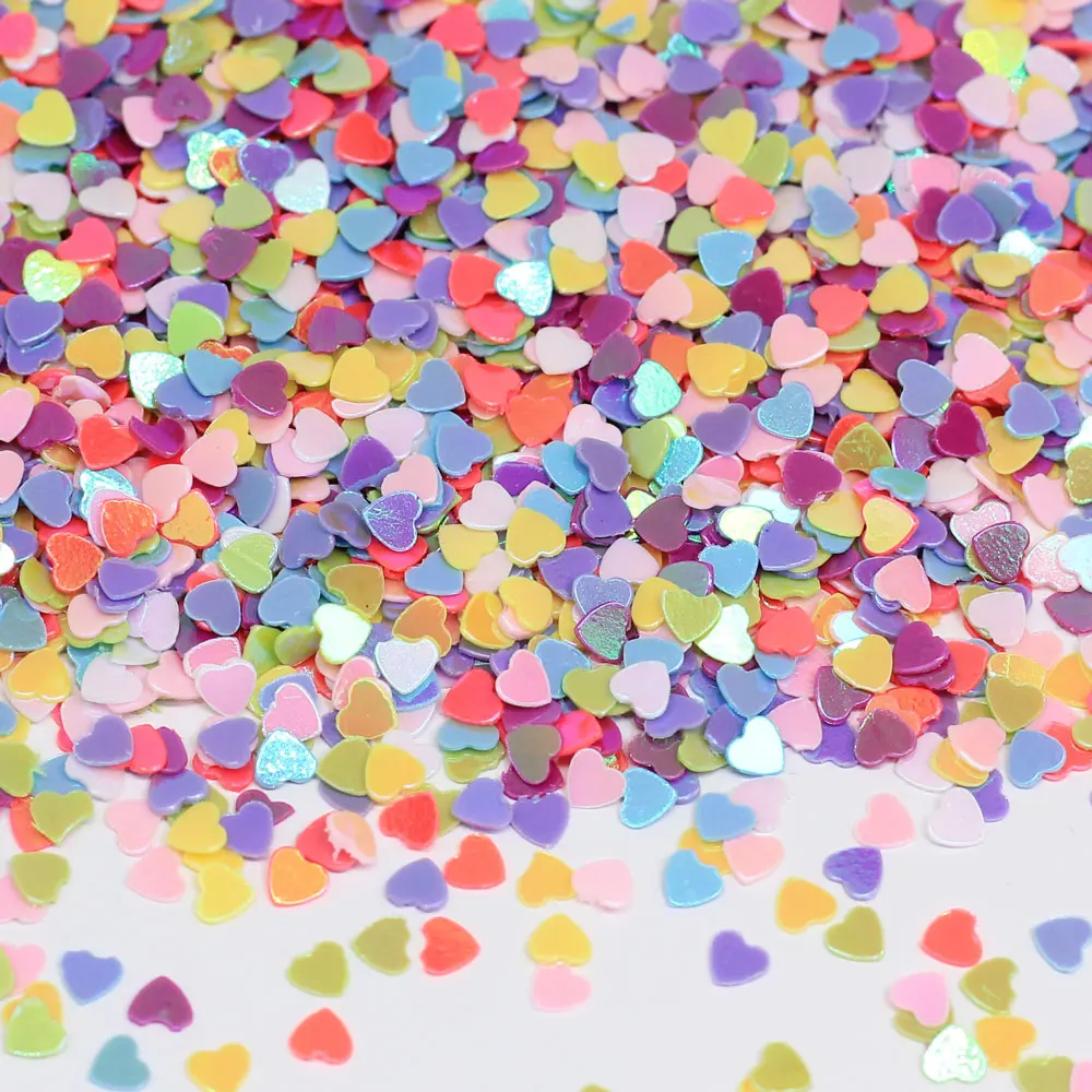 

New Hot 3mm Tiny Heart Shape PVC Loose Sequins Glitter Paillettes For Nail Art Manicure Wedding Decoration Confetti