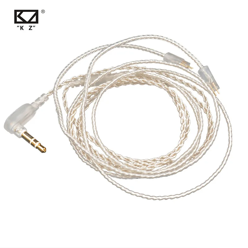 Кабель для наушников KZ ZS3/ZS4 /ZS6/ZSA/ Silver обновляемый кабель съемный аудиошнур 3 5 мм