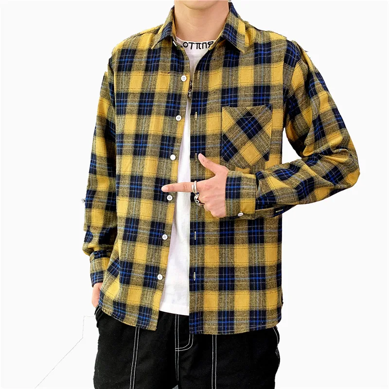 Men Plaid Cotton Shirt 2021 New Spring Autumn Men Casual Shirts Long Sleeve Chemise Homme Male Check Shirts 
Men Plaid Cotton Shirt 2021 New Spring Autumn Men Casual Shirts Long Sleeve Chemise Homme Male Check Shirts