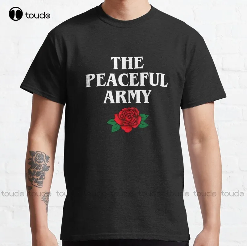 The Peaceful Army // The Peaceful Army Peaceful Army Greta Van Fleet White Classic T-Shirt For Women Cotton Unisex Tee Shirt
The Peaceful Army // The Peaceful Army Peaceful Army Greta Van Fleet White Classic T-Shirt For Women Cotton Unisex Tee Shirt