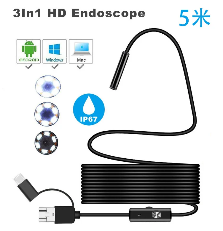 5.5mm three-in-one mobile computer endoscope type-C connector automotive air conditioning duct endoscope 5m
5.5mm three-in-one mobile computer endoscope type-C connector automotive air conditioning duct endoscope 5m