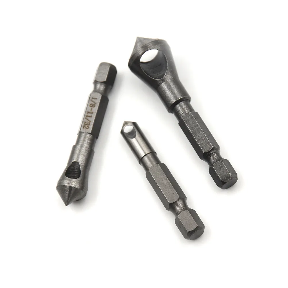 3pcs Hex Handle 90 Degrees Bearing Steel Countersink Deburring Drill Bit Chamfering Power Cutting Tool High Quality
3pcs Hex Handle 90 Degrees Bearing Steel Countersink Deburring Drill Bit Chamfering Power Cutting Tool High Quality