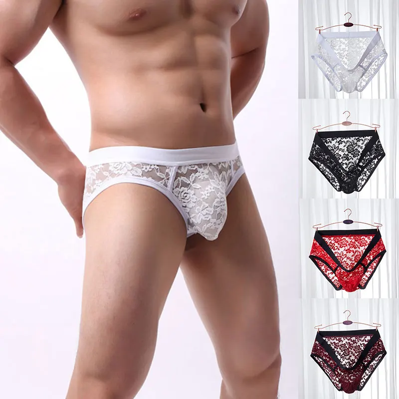 Men Panties Lace Male Underwear Lace Sexy Men Lingerie Briefs Comfortable Soft Knickers Floral Print Intimates Interior Briefs 
Men Panties Lace Male Underwear Lace Sexy Men Lingerie Briefs Comfortable Soft Knickers Floral Print Intimates Interior Briefs
