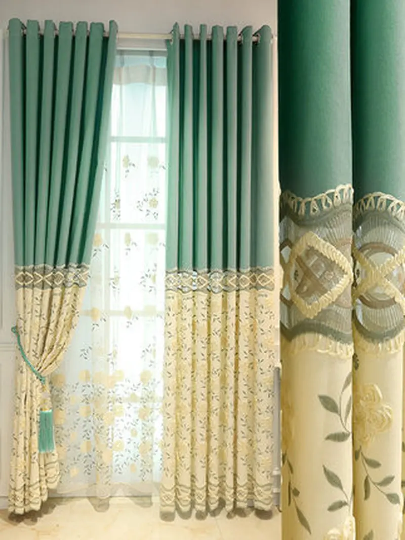 European Green Floral Fabric Curtains Modern Minimalist Curtains For Living Room Bedroom Custom Size
European Green Floral Fabric Curtains Modern Minimalist Curtains For Living Room Bedroom Custom Size