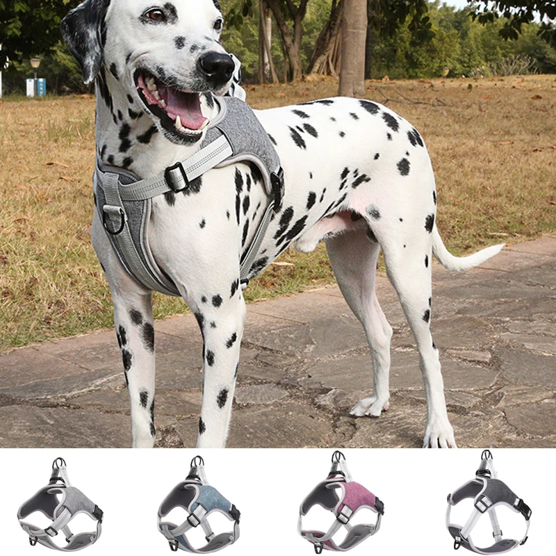 Dog Harness Vest Soft Adjustable Reflective Medium Large Dog Harness No Pull Breathable Walking Training Harness Harnais Chien
Dog Harness Vest Soft Adjustable Reflective Medium Large Dog Harness No Pull Breathable Walking Training Harness Harnais Chien
