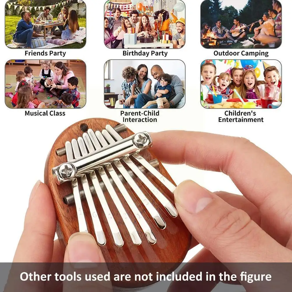 Portable Kalimba Mini 8-Key Sapele Plate Kalimba Thumb Piano Mbira Sanza Finger Practice Musical Instrument for Children Ad L8J2
Portable Kalimba Mini 8-Key Sapele Plate Kalimba Thumb Piano Mbira Sanza Finger Practice Musical Instrument for Children Ad L8J2