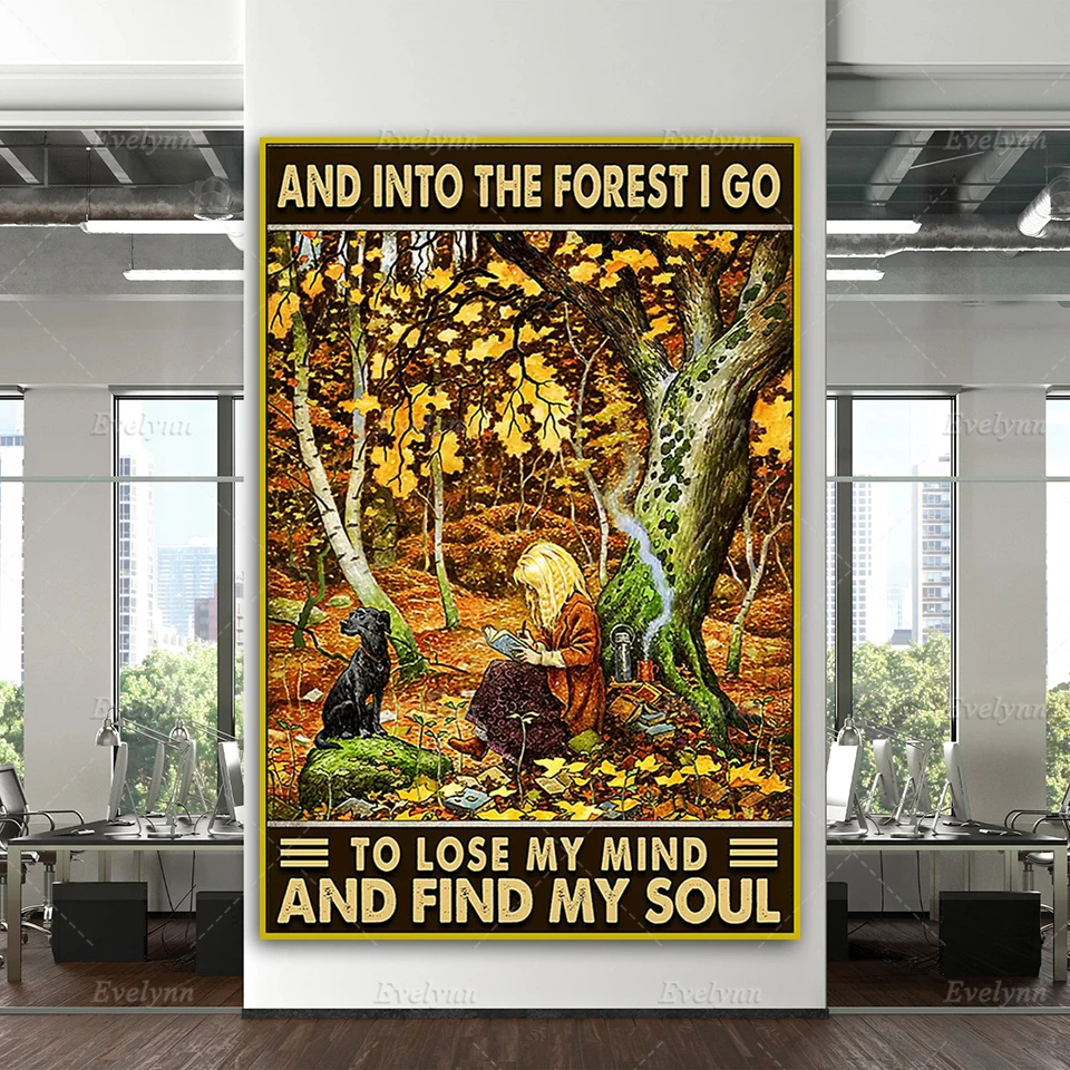 Into The Forest I To Lose My Mind and Find My SoulFall Forest Vintage Poster Girl and Dog Autumn Home Decor Canvas Prints
Into The Forest I To Lose My Mind and Find My SoulFall Forest Vintage Poster Girl and Dog Autumn Home Decor Canvas Prints