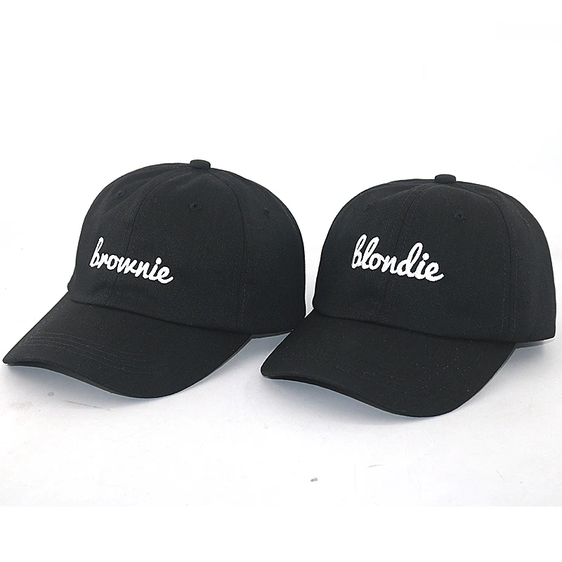 Set of 2 Couple Caps Hats Cotton Letter Embroidery Brownie Blondie Sports Baseball Cap Men Women Fashion Dad Hat Snapback New
Set of 2 Couple Caps Hats Cotton Letter Embroidery Brownie Blondie Sports Baseball Cap Men Women Fashion Dad Hat Snapback New
