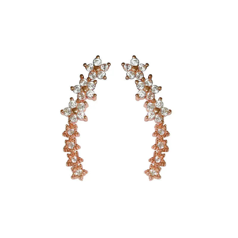 Dainty Female Stars Flower Stud Earrings Crystal Zircon Stone Wedding Earrings Real 925 Sterling Silver Gold Earrings For Women
Dainty Female Stars Flower Stud Earrings Crystal Zircon Stone Wedding Earrings Real 925 Sterling Silver Gold Earrings For Women