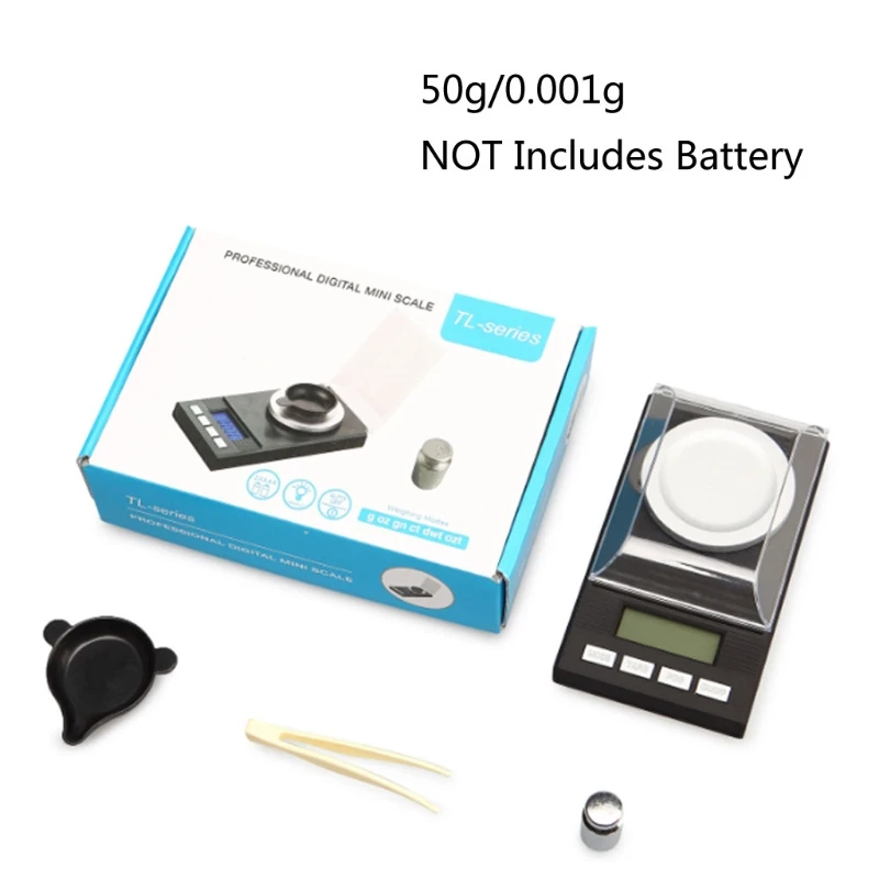 Цифровые весы с точностью в миллиграммах 50 г/0,001 г Портативный весы для драгоценных камней, выполненные из ЖК-дисплей освещенная контржурны... 
Цифровые весы с точностью в миллиграммах 50 г/0,001 г Портативный весы для драгоценных камней, выполненные из ЖК-дисплей освещенная контржурны...