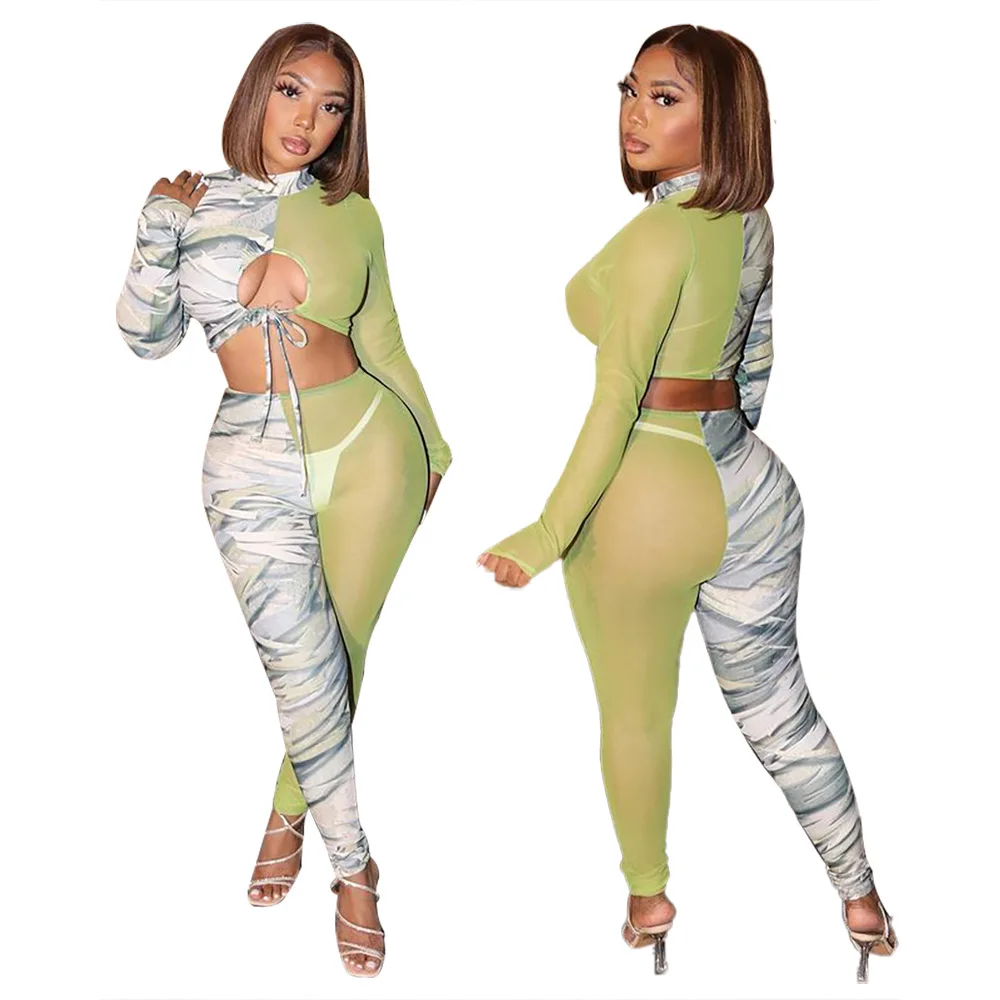 Соблазнительный женский костюм с круглым вырезом, сетчатый комбинированный прозрачный комплект из двух предметов с длинным рукавом и прин...
Соблазнительный женский костюм с круглым вырезом, сетчатый комбинированный прозрачный комплект из двух предметов с длинным рукавом и прин...