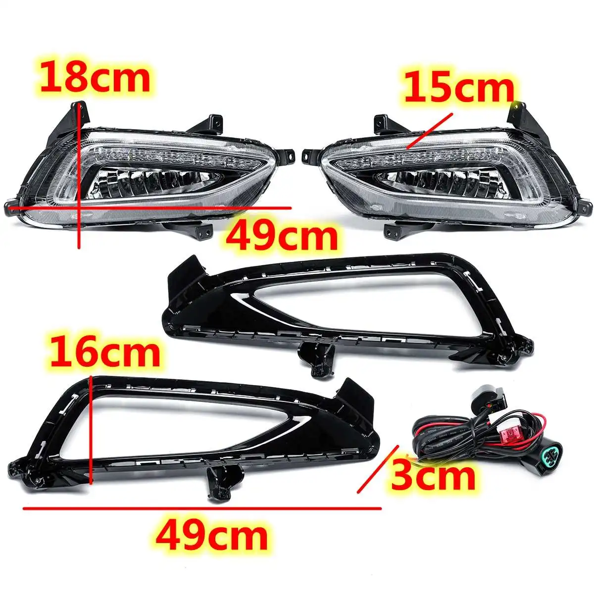 For Hyundai Tucson 2015 2016 17 2018 1 Pair White Led Drl Daytime Running Lights Daylight 12V Abs Fog Lamp Cover Car Accessories
For Hyundai Tucson 2015 2016 17 2018 1 Pair White Led Drl Daytime Running Lights Daylight 12V Abs Fog Lamp Cover Car Accessories