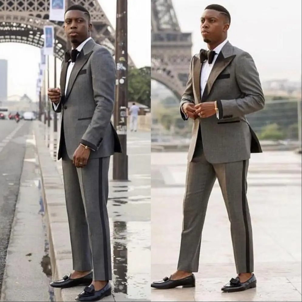 2021 Wedding Tuxedo Gray Men Blazers Banquet Party Prom Ball Slim Fit Groom Suit Jackets Peaked Lapel Stage Costume Nightclub
2021 Wedding Tuxedo Gray Men Blazers Banquet Party Prom Ball Slim Fit Groom Suit Jackets Peaked Lapel Stage Costume Nightclub
