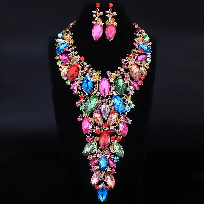 New Design Women Statement Champagne Crystal Wedding Bridal Prom Necklace Earrings Jewelry Sets Luxury Charm Rhinestone Jewelry
New Design Women Statement Champagne Crystal Wedding Bridal Prom Necklace Earrings Jewelry Sets Luxury Charm Rhinestone Jewelry