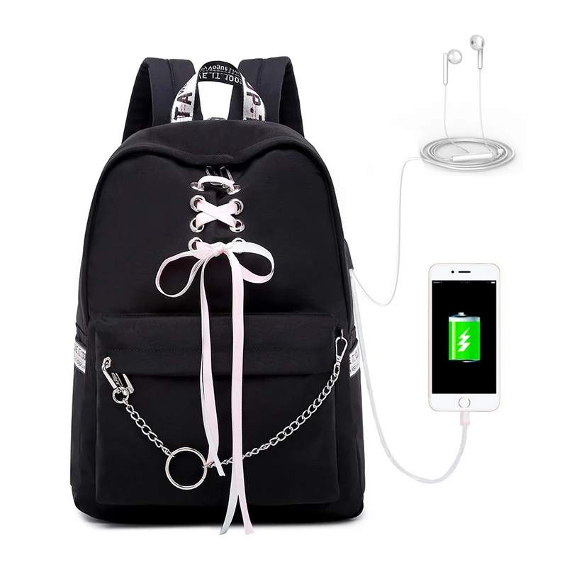 Ribbon Waterproof Women Backpack USB Charging Printing School Laptop Knapsack Female Travel Daily Mochila Bolsas Kawai Schoolbag
Ribbon Waterproof Women Backpack USB Charging Printing School Laptop Knapsack Female Travel Daily Mochila Bolsas Kawai Schoolbag