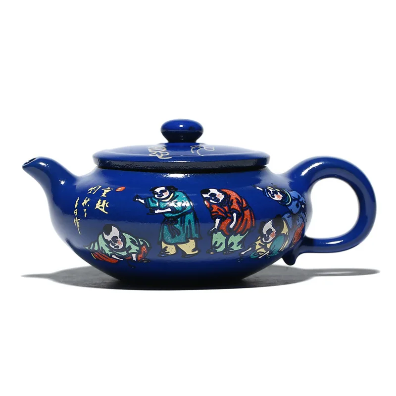 Enamel purple clay pot raw ore purple clay flat belly pot handmade small teapot tea set gift sand in the rain
Enamel purple clay pot raw ore purple clay flat belly pot handmade small teapot tea set gift sand in the rain
