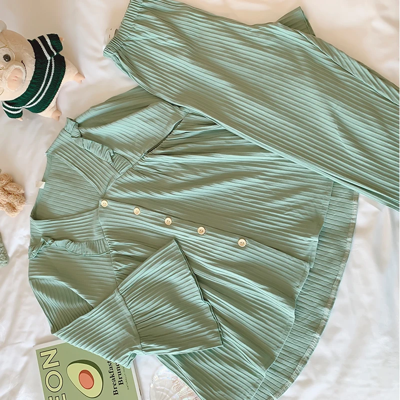 Spring Summer Korean Fashion Cotton Maternity Nursing Sleepwear Set Sweet Cute Loose Pajamas Suits for Pregnant Women Pregnancy 
Spring Summer Korean Fashion Cotton Maternity Nursing Sleepwear Set Sweet Cute Loose Pajamas Suits for Pregnant Women Pregnancy