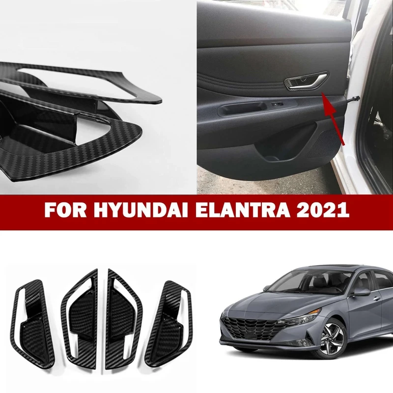 4X for Hyundai Elantra 2021 2022 Carbon Fiber Style Inner Side Door Handle Bowl Cover Trim
4X for Hyundai Elantra 2021 2022 Carbon Fiber Style Inner Side Door Handle Bowl Cover Trim