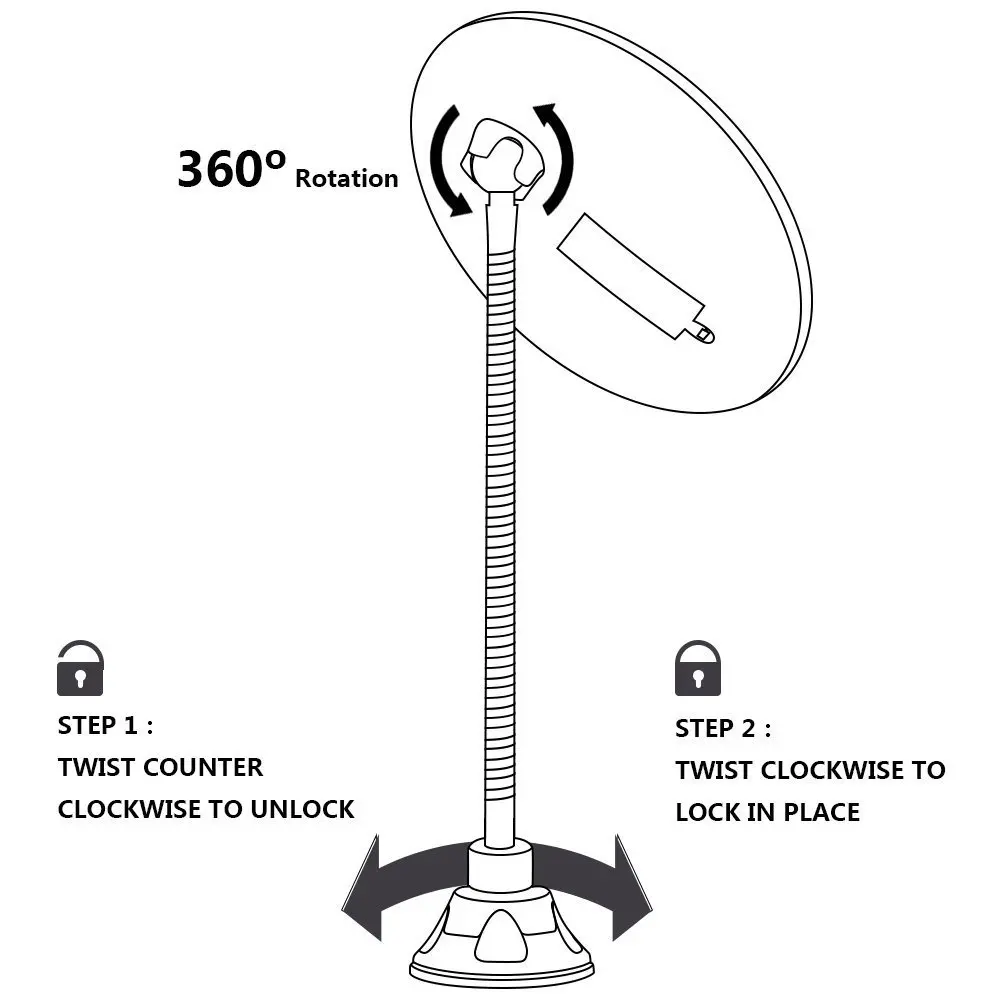 360 Degree Rotation 10X Magnifying Makeup Mirror My Flexible Mirror Folding Vanity Mirror with LED Light Makeup Tools
360 Degree Rotation 10X Magnifying Makeup Mirror My Flexible Mirror Folding Vanity Mirror with LED Light Makeup Tools