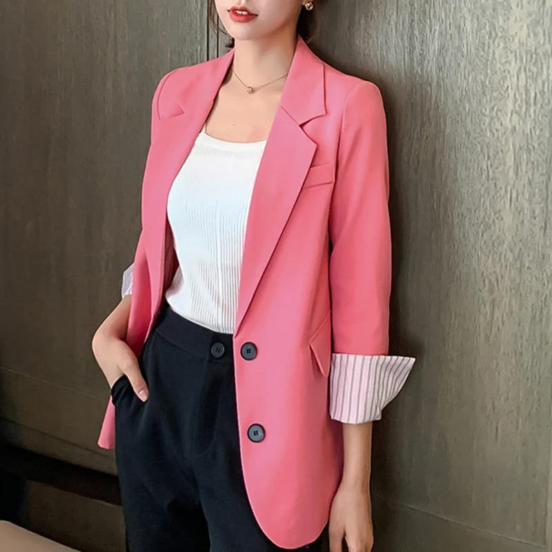 Autumn Long Sleeve Blazer Women Jacket For Women 2021 Blazers For Women Coats Office Notched Blazer Jacket Women Clothes
Autumn Long Sleeve Blazer Women Jacket For Women 2021 Blazers For Women Coats Office Notched Blazer Jacket Women Clothes