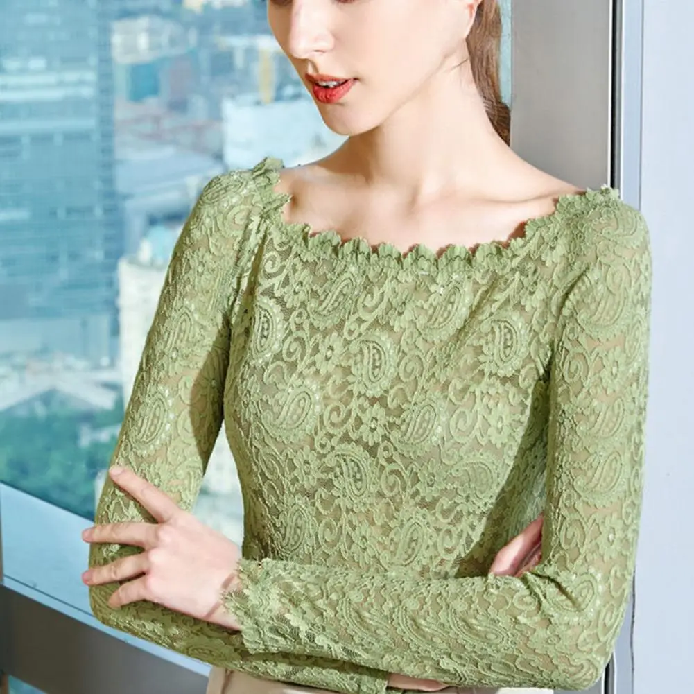 80% HOT SALESElegant Women Autumn Long Sleeve See Through Lace Basic Blouse Top Slim T-shirt
80% HOT SALESElegant Women Autumn Long Sleeve See Through Lace Basic Blouse Top Slim T-shirt