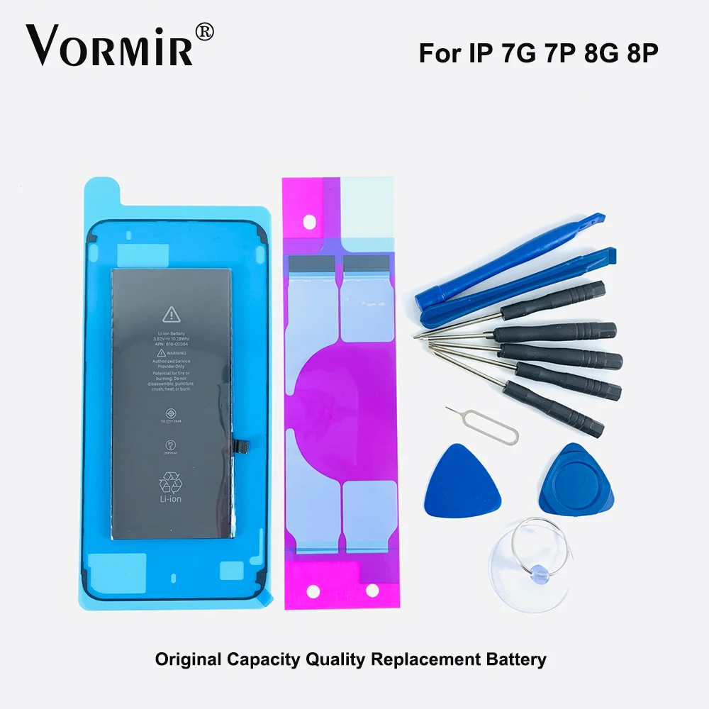 5pcs Vormir High Quality Batteries For iPhone 7G 8G 7P 8P Original Capacity Replaced Bateria with Frame Glue + Free Tool Sticker
5pcs Vormir High Quality Batteries For iPhone 7G 8G 7P 8P Original Capacity Replaced Bateria with Frame Glue + Free Tool Sticker