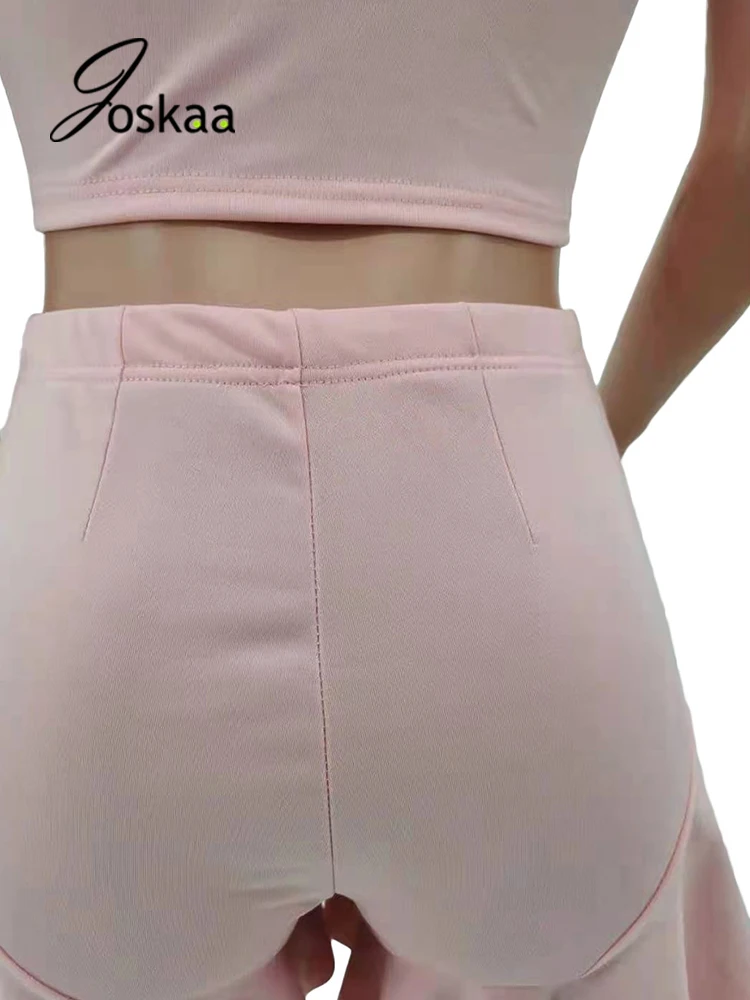 Joskaa Solid Camisole+High Waist Ruffles Shorts Two Piece Set Women Loungewear Fahion Streetwear Summer 2021 Fitness Tracksuits
Joskaa Solid Camisole+High Waist Ruffles Shorts Two Piece Set Women Loungewear Fahion Streetwear Summer 2021 Fitness Tracksuits