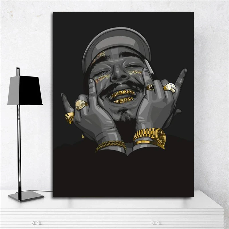 

Music Singer Star Malone Hip Hop Rapper Portrait Canvas Art Painting Posters and Prints Wall Picture Decoration Anime Posters