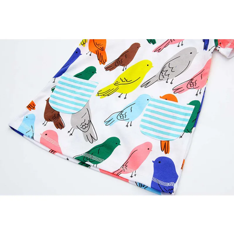 Summer Soft Cotton Dress Girl Short Sleeve Printed Bird With Pocket Kids Clothes European Style Casual Dress For Girl 1-6 Yrs
Summer Soft Cotton Dress Girl Short Sleeve Printed Bird With Pocket Kids Clothes European Style Casual Dress For Girl 1-6 Yrs