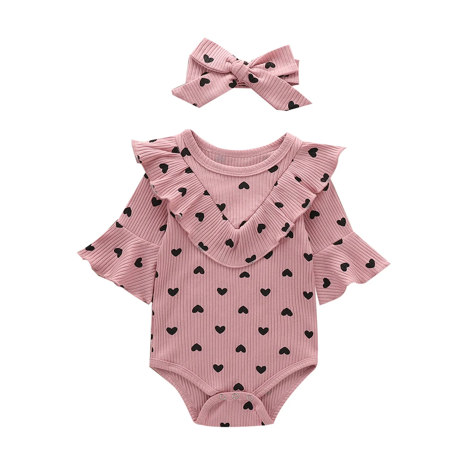 Newborn Clothes Bodysuits Infant Baby Girls Valentine's Day Headbands Bodysuits Hearts Print Ruffles Romper Bodysuit Kids
Newborn Clothes Bodysuits Infant Baby Girls Valentine's Day Headbands Bodysuits Hearts Print Ruffles Romper Bodysuit Kids