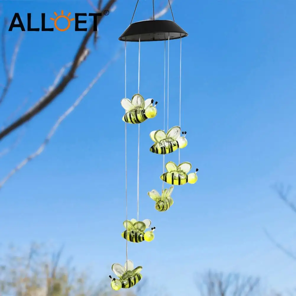 Creative Solar Powered Bee Wind Chimes Light Home Garden Hanging Lamp Outdoor Yard Garden Landscaping Lighting Decor
Creative Solar Powered Bee Wind Chimes Light Home Garden Hanging Lamp Outdoor Yard Garden Landscaping Lighting Decor