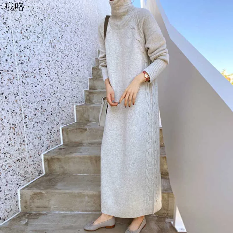 French Fashion Women Loose Dress Korean One-Piece Ladies Knitt Sweater Dresses 2020 Winter Women'S Long Sleeve Dress Long Dress
French Fashion Women Loose Dress Korean One-Piece Ladies Knitt Sweater Dresses 2020 Winter Women'S Long Sleeve Dress Long Dress