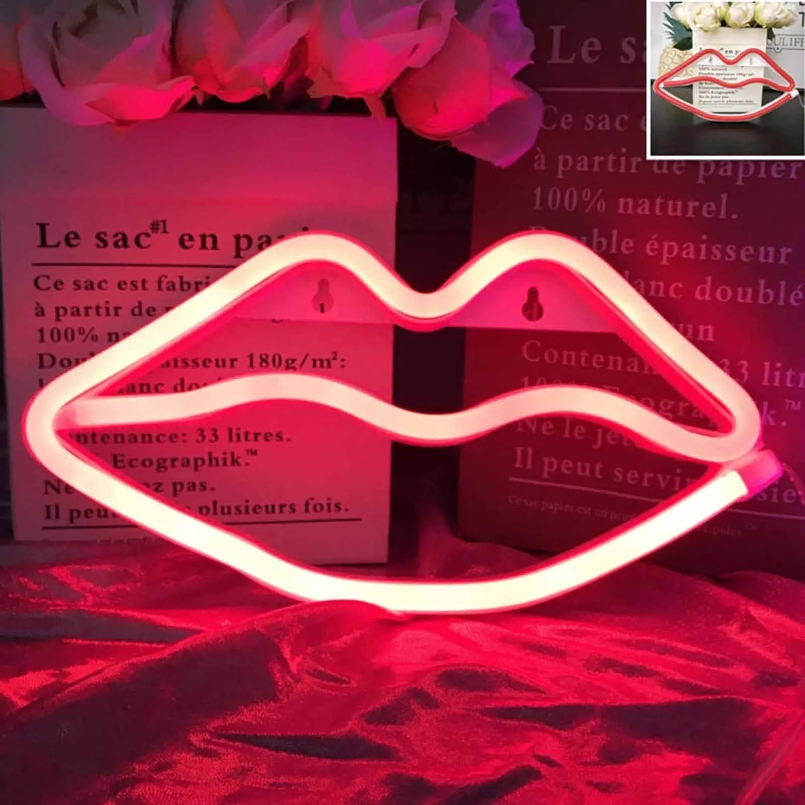 LED Neon Sign Night Lights Lips Lamp Wall Decor Light USB socket for Indoor Christmas Wedding Party Kids Room love romantic
LED Neon Sign Night Lights Lips Lamp Wall Decor Light USB socket for Indoor Christmas Wedding Party Kids Room love romantic