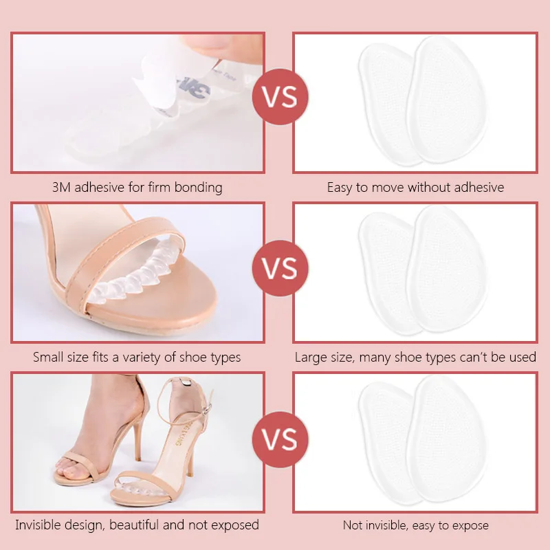 Pedicure 2Pcs Non-slip Insoles Sticker for High Heels Flip Flop Sandals Silicone Women Elegant Self-adhesive Foot Patch Gel Care
Pedicure 2Pcs Non-slip Insoles Sticker for High Heels Flip Flop Sandals Silicone Women Elegant Self-adhesive Foot Patch Gel Care
