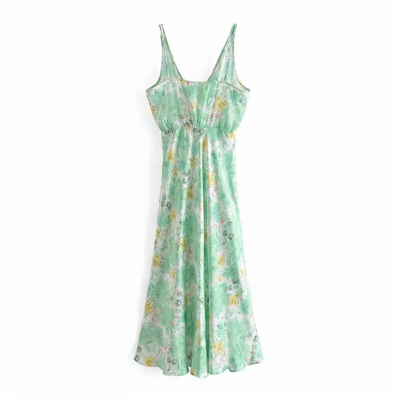 Dresses Lady Party Vestido Elegant Girl A-line Causal Outfits Summer Women Camisole Dress Deep V-Neck Floral Printed Backless
Dresses Lady Party Vestido Elegant Girl A-line Causal Outfits Summer Women Camisole Dress Deep V-Neck Floral Printed Backless